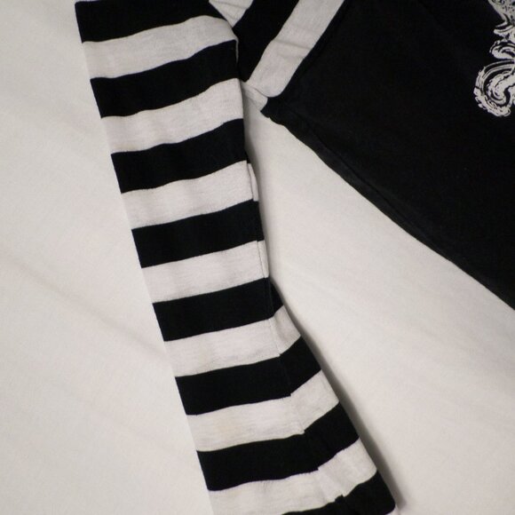 Kaos Recycled Johnny Cash Dress Black/White/Red Stripe Girls Youth Sz 6 - Picture 3 of 10